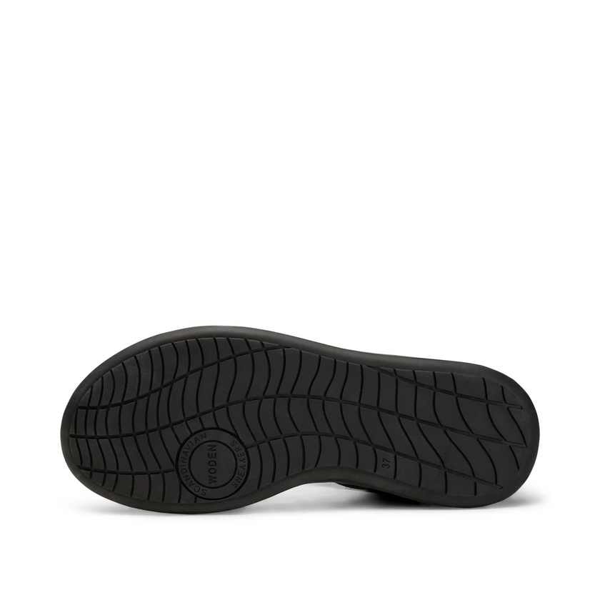 Woden Line Sandal in Black