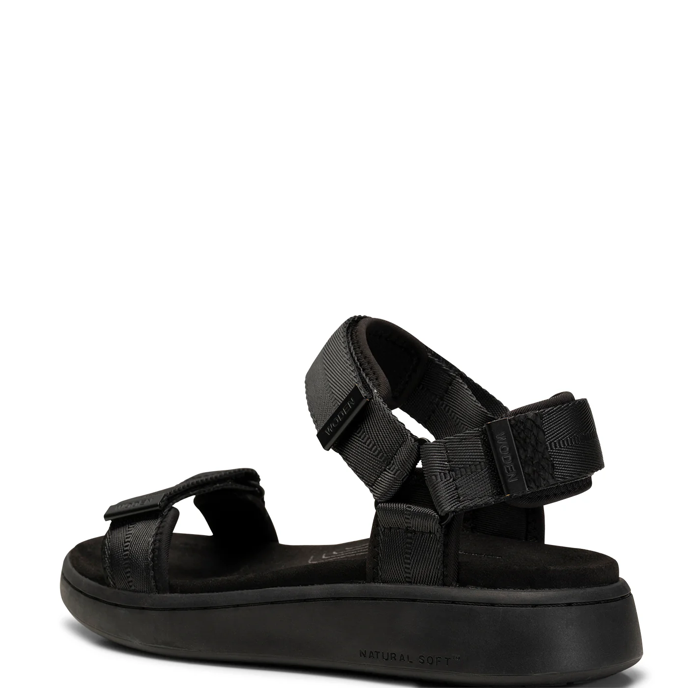Woden Line Sandal in Black
