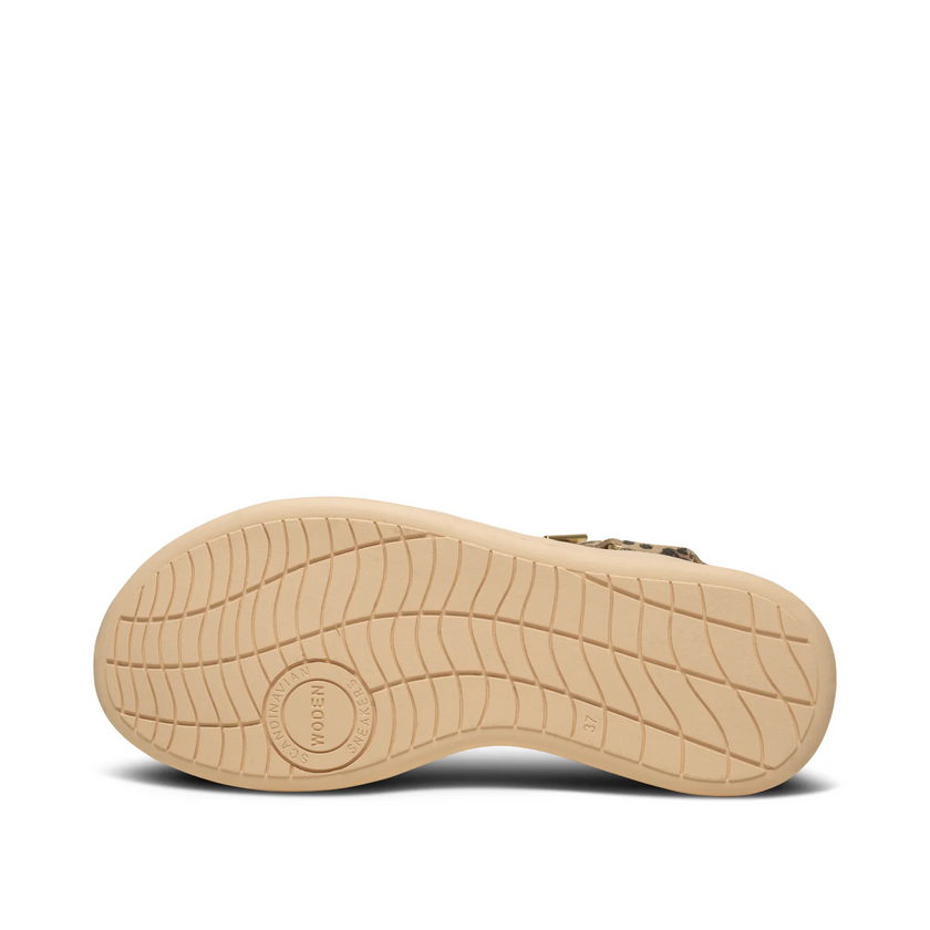 Woden Line Suede Sandal in Leopard