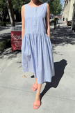 Le Bon Shoppe Marianne Dress - Blue Stripe