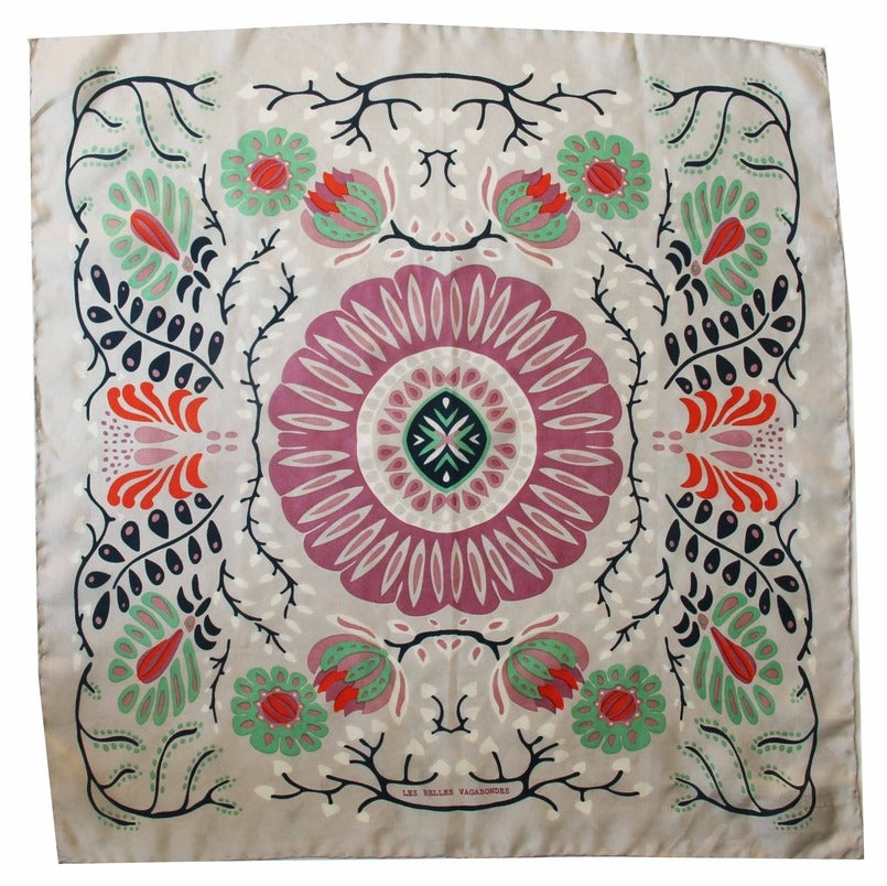 Les Belles Vagabondes 100% Silk Square