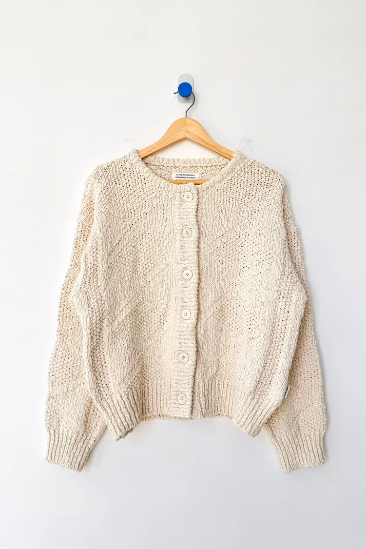 Mason Cotton Cardigan in Naturel