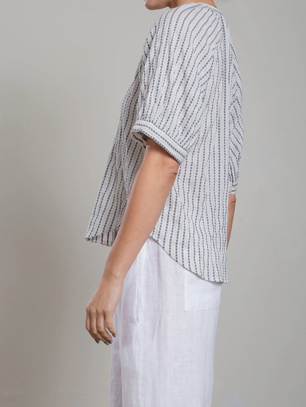 Connie Shirt in Heritage Dobby - Ivory