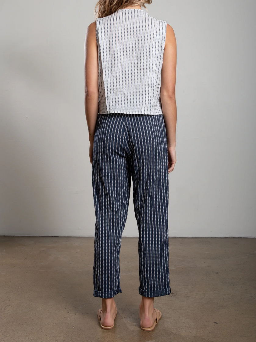 Ezra Pant in Heritage Dobby - Ink