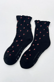 Le Bon Shoppe Petal Ruffle Hugger Crew Socks