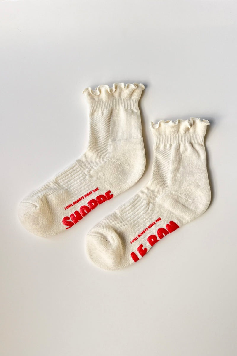 Le Bon Shoppe Ruffled Hugger Crew Socks