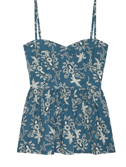 The Verse Top in Indigo Indira