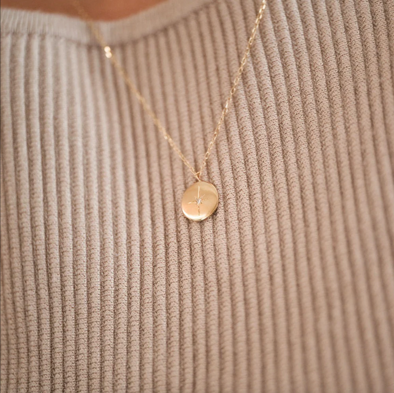 Gjenmi 14K Gold Luna Necklace - 16