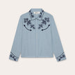 The Chambray Embroidered Western Shirt