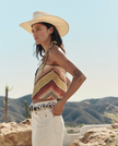 The Folio Top in Davenport Stripe