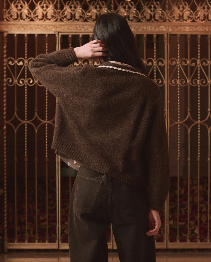 The Crochet Collar Cardigan.