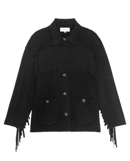 The Western Fringe Sweater Jacket.