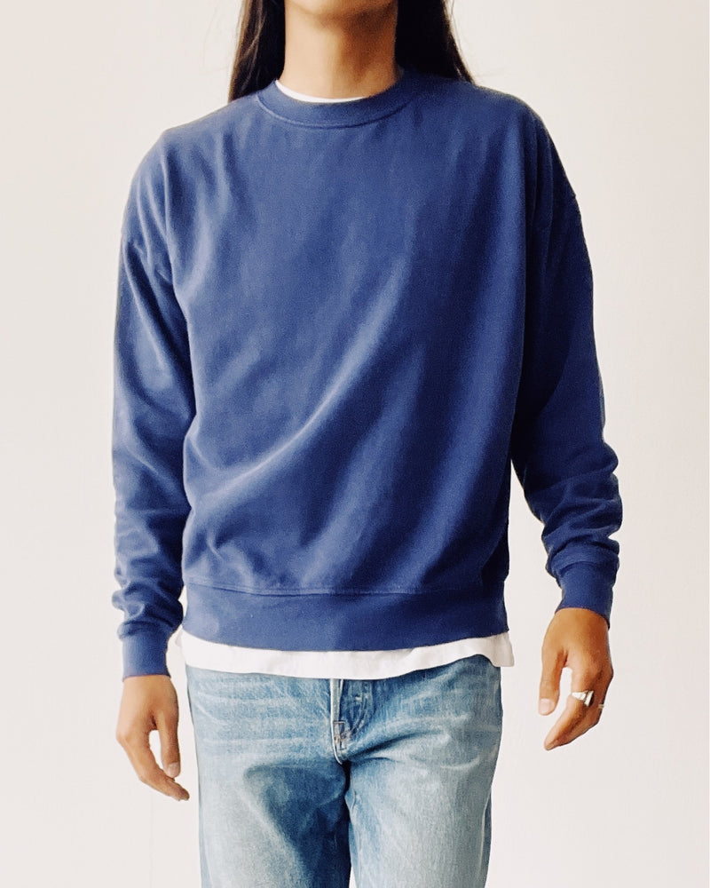 Hey Gang Boxy Sweatshirt in Navy