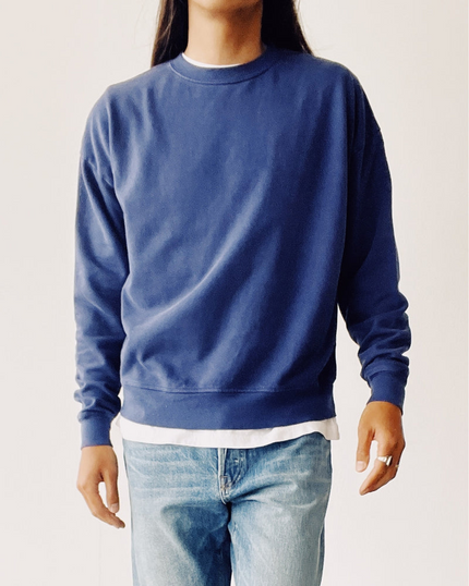 Hey Gang Boxy Sweatshirt in Navy