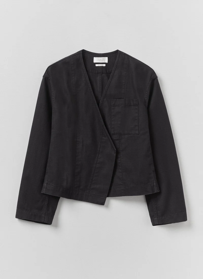 Cotton Twill Cropped Jacket