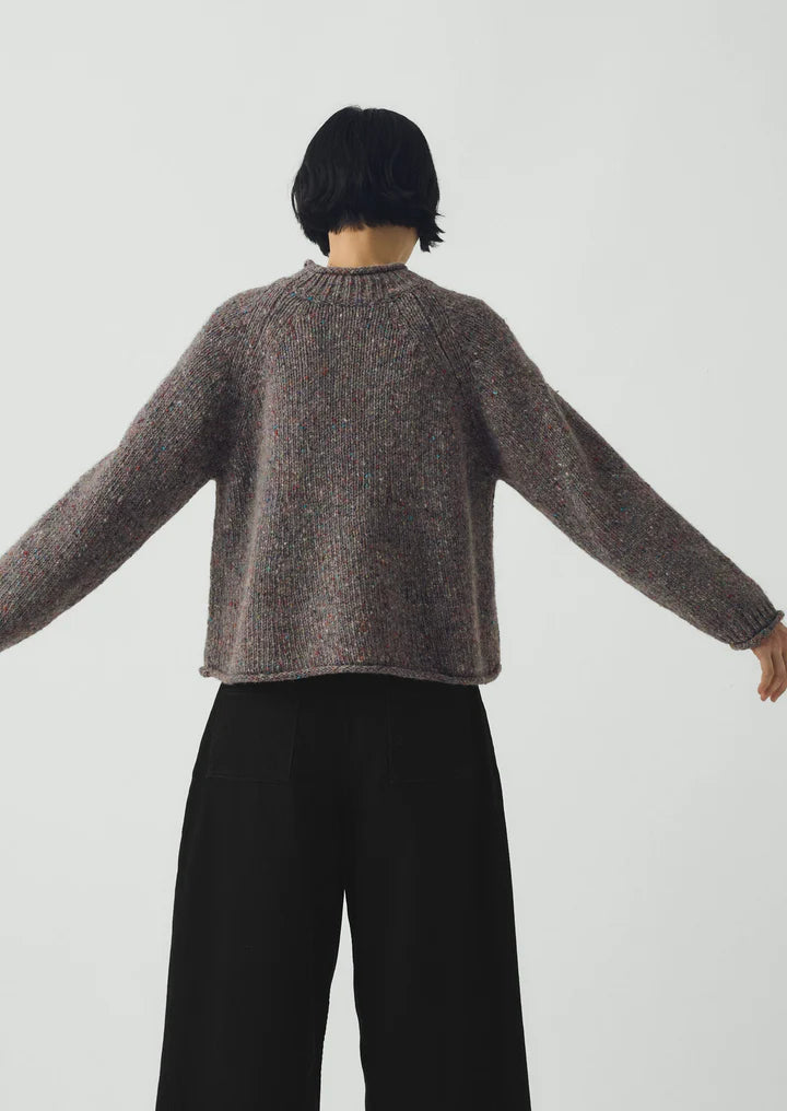 Orla Donegal Wool Sweater in Fossil
