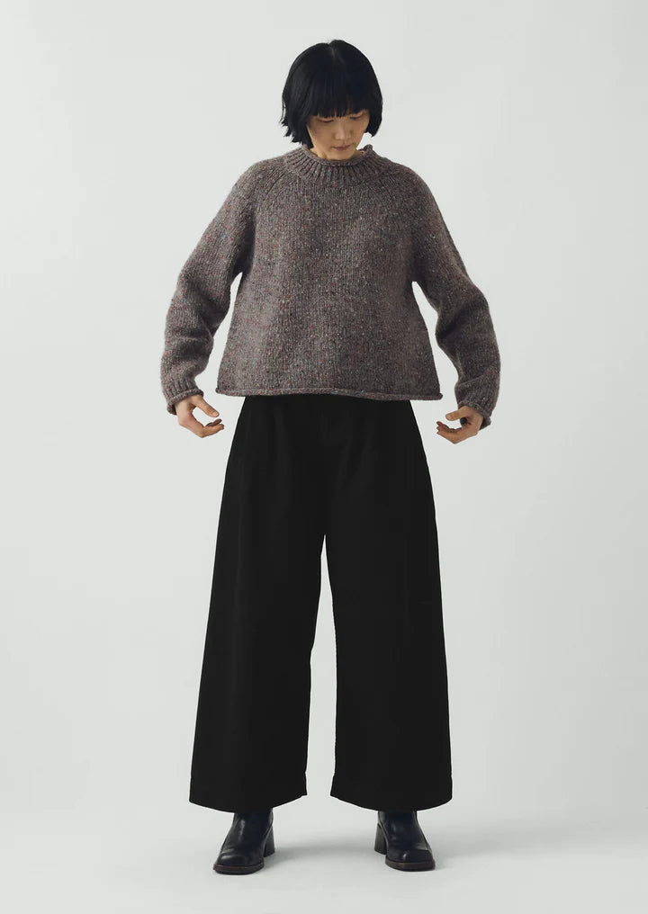 Orla Donegal Wool Sweater in Fossil