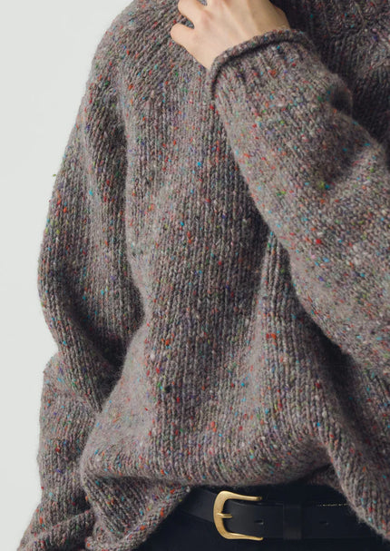 Orla Donegal Wool Sweater in Fossil