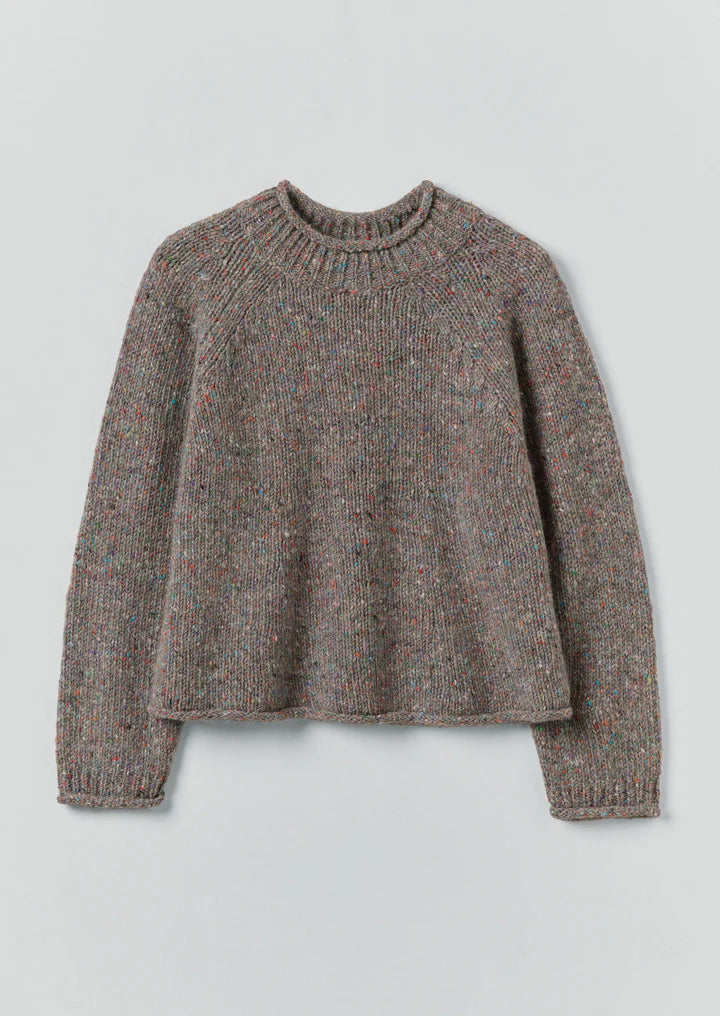 Orla Donegal Wool Sweater in Fossil