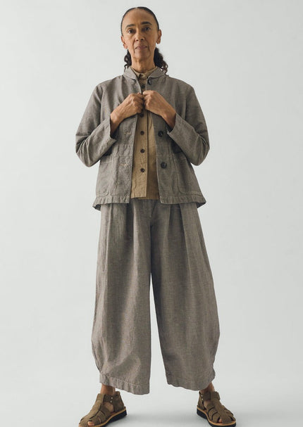 Carys Micro Houndstooth Wide Leg Pants