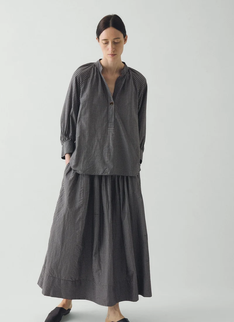 Catrin Cotton Silk Check Shirt