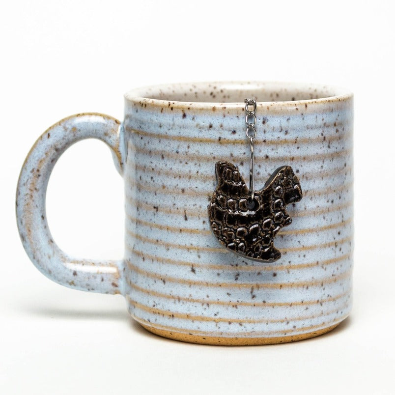 White Squirrel Clayworks Handmade Ceramic Charm Tea Infuser