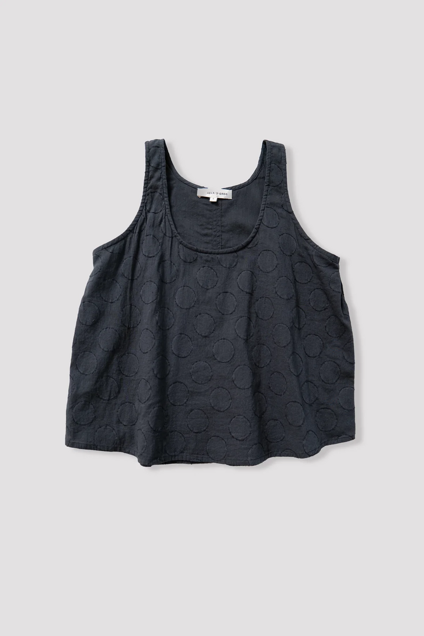 Micaela Greg Arc Tank in Faded Black