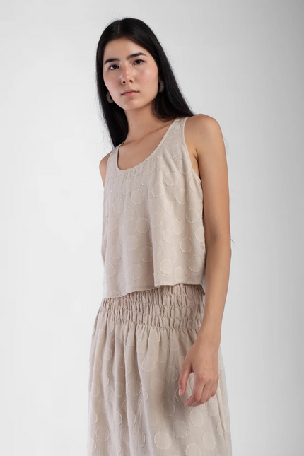 Micaela Greg Arc Tank - in Pearl