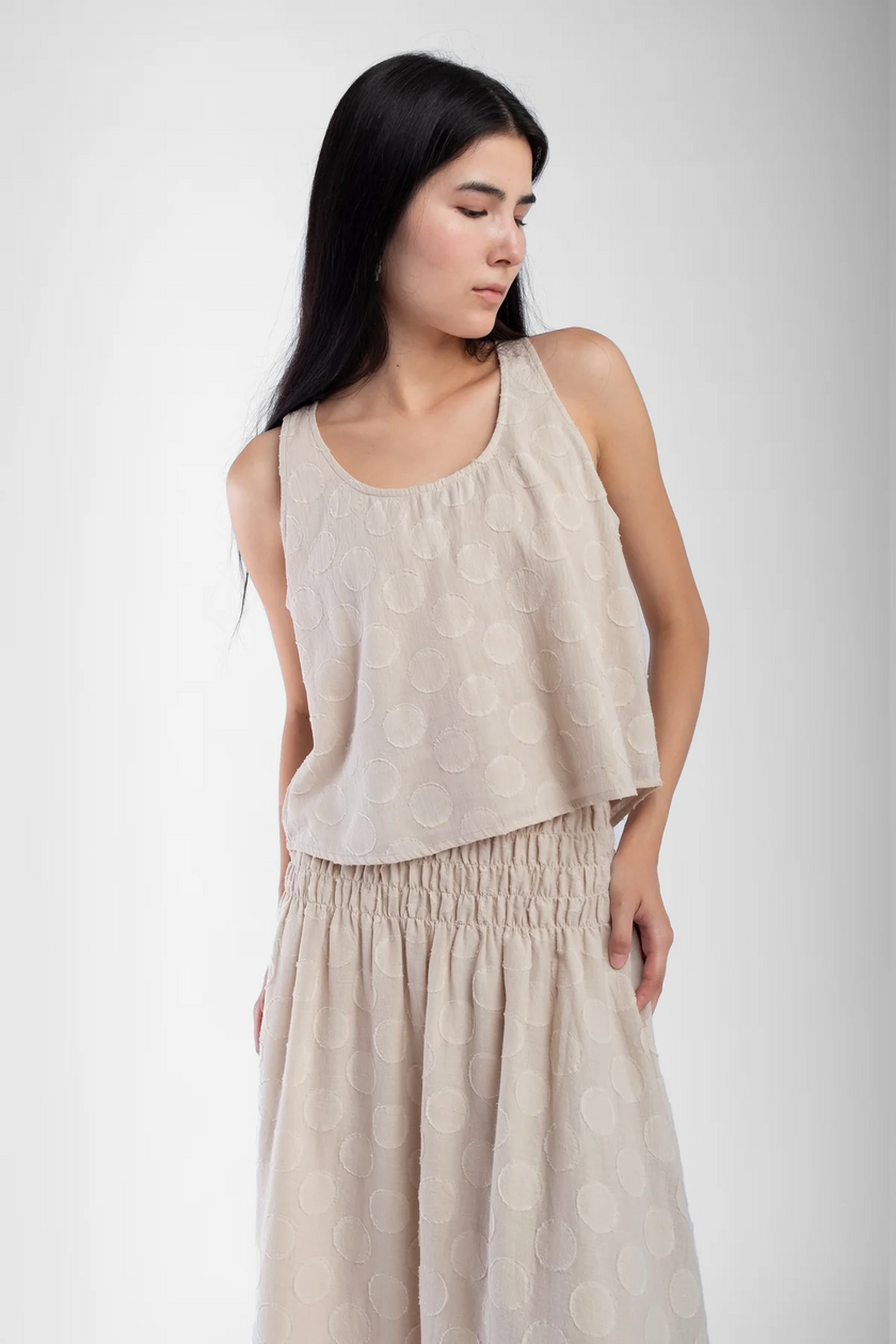 Micaela Greg Arc Tank - in Pearl
