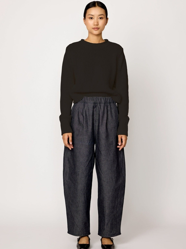 Laude the Label Rolled Neck Sweater - Black