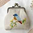 Quince Embroidered Coin Purse - Songbird