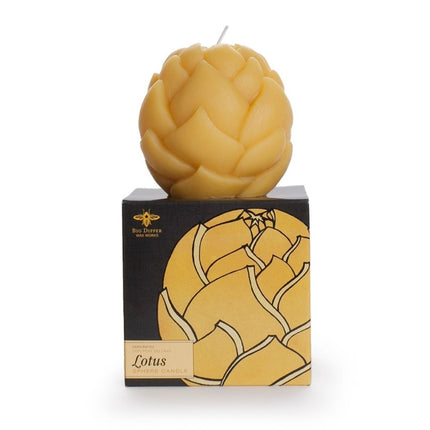 Beeswax Lotus Candle