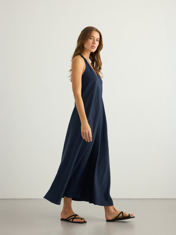The Handloom Zoe Maxi Dress in Navy