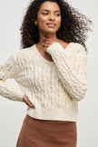 Cable Knit Sweater in Ivory
