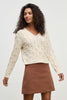 Velvet by G&S Cable Knit Sweater in Ivory