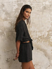 Lucid Flow Tie Shorts in Black