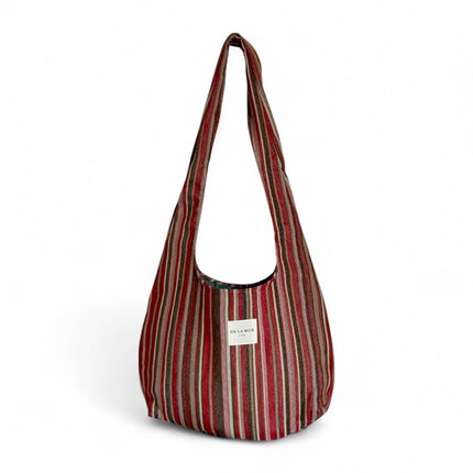 Hobo Bag in Rust Stripe