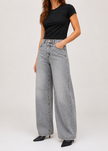 Kallie Balloon Jean in Washed Black