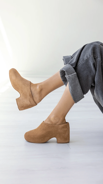 The Terrace Clog - Camel Suede