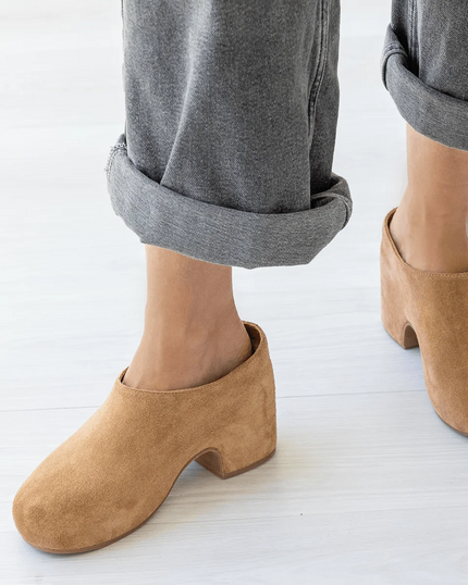 The Terrace Clog - Camel Suede