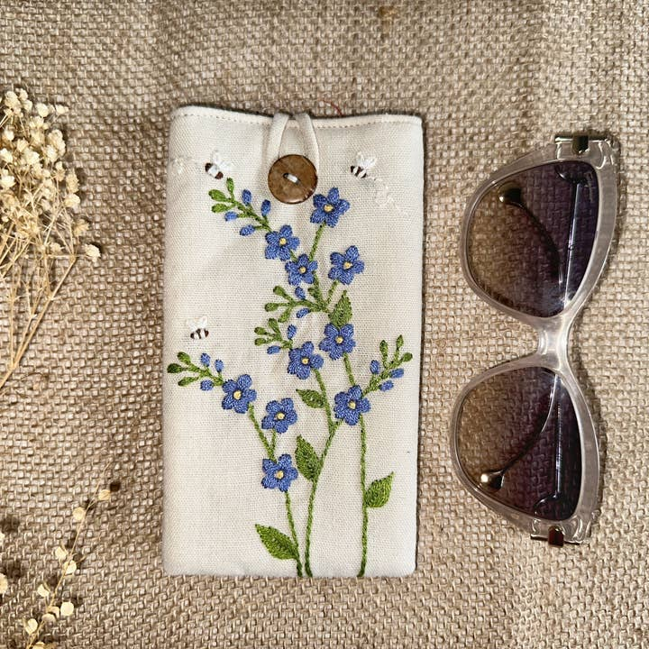 Quince Hand Embroidered Eyewear Case