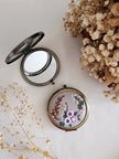 Quince Hand Embroidered Mirror Compact