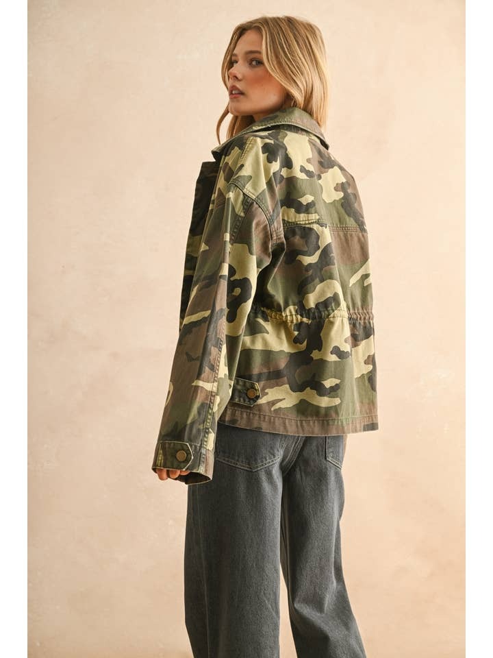 Lightweight Cotton Canvas Jacket in Camo