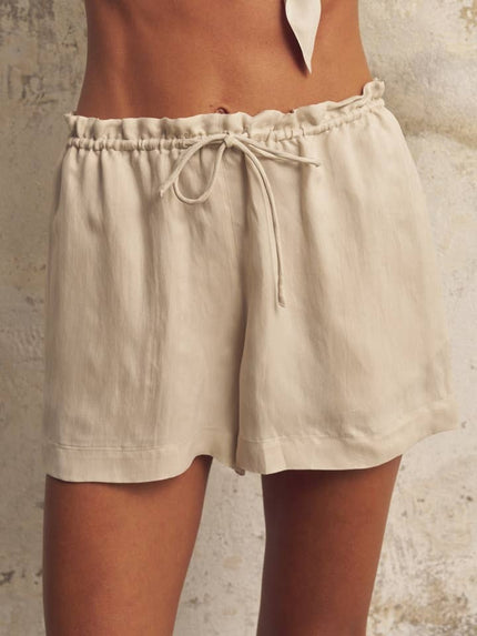 Lucid Flow Tie Shorts in Sand