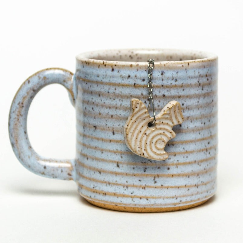 White Squirrel Clayworks Handmade Ceramic Charm Tea Infuser