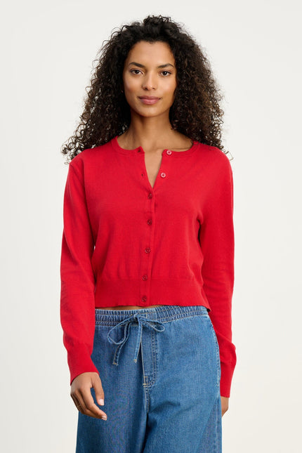 Velvet by G&S Violette Cardigan in Red