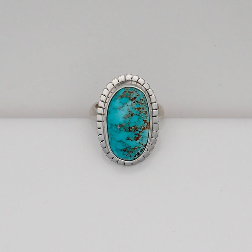 Carolyn Keys Handmade Jewelry - Lumi Ring #18 - Carico Lake Turquoise - Size 6.25