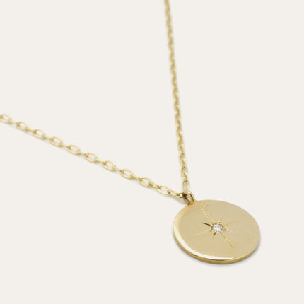 Gjenmi 14K Gold Luna Necklace - 16
