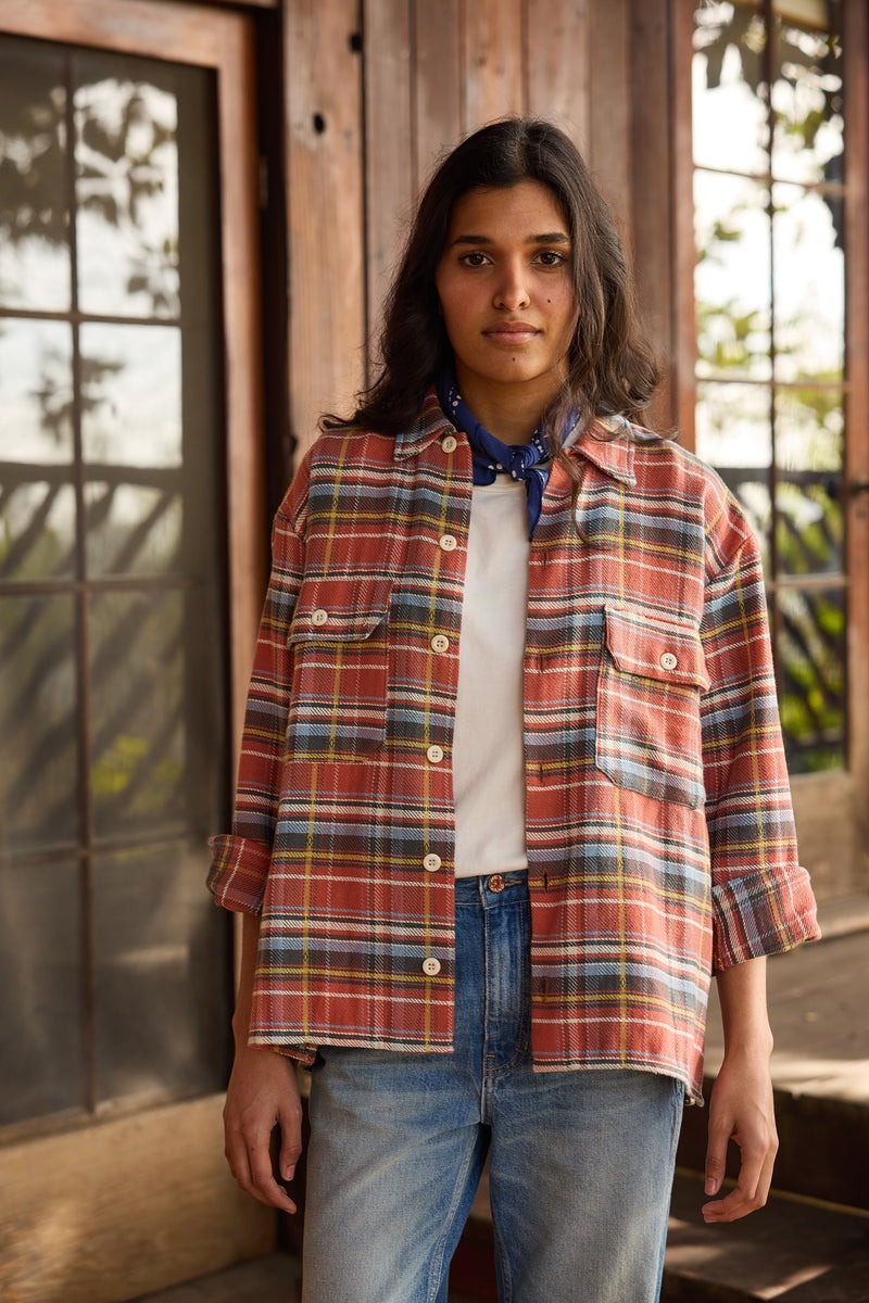 Hey Gang The Work Shirt - Rust Plaid