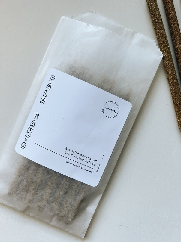 sea of roses Palo Santo Hand Rolled Incense